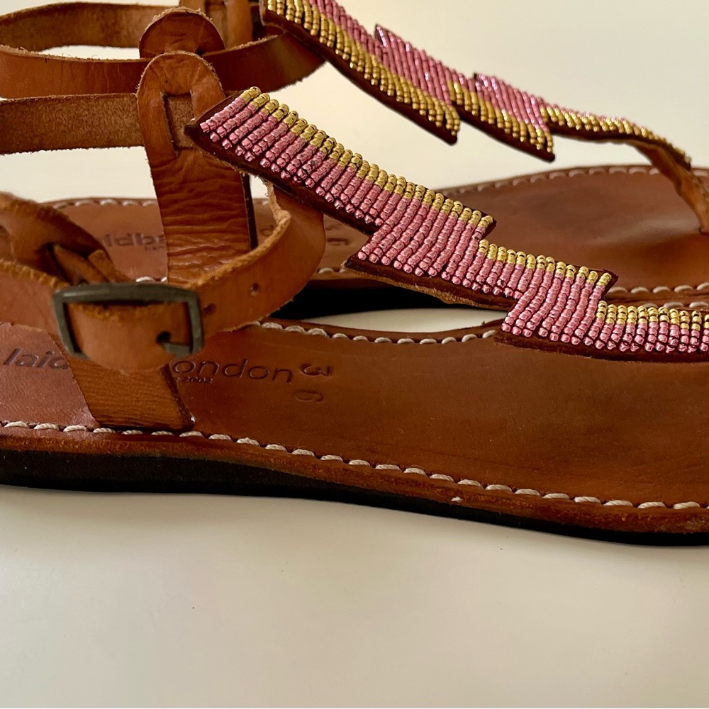 Anthropologie Laidback London Lightning Bolt Sandals• Sz 36 - Picture 14 of 16